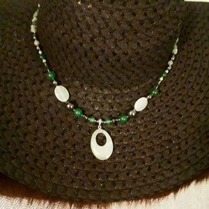 Jade accent necklace